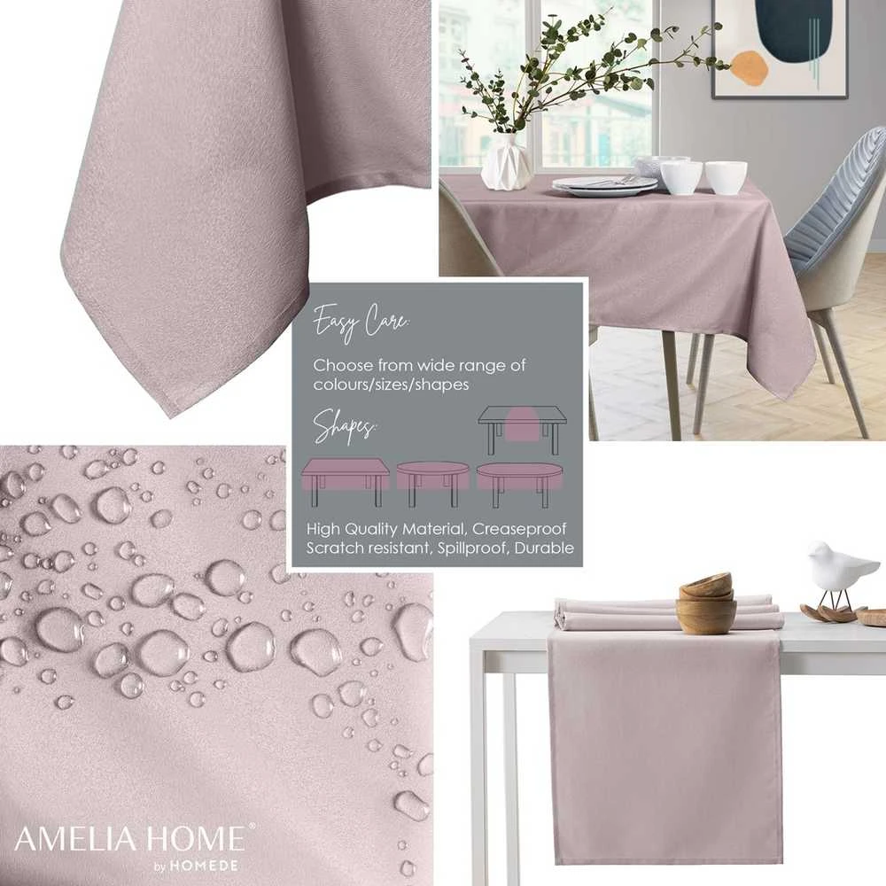 AmeliaHome Staltiesė pudros rožinės spalvos AH EMPIRE 140×340 cm