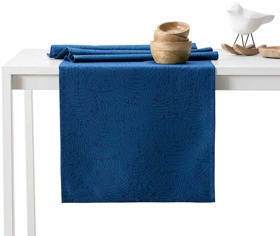 AmeliaHome Staltiesė komplektas 115x250 ir 35x250 tamsiai mėlyna Gaia