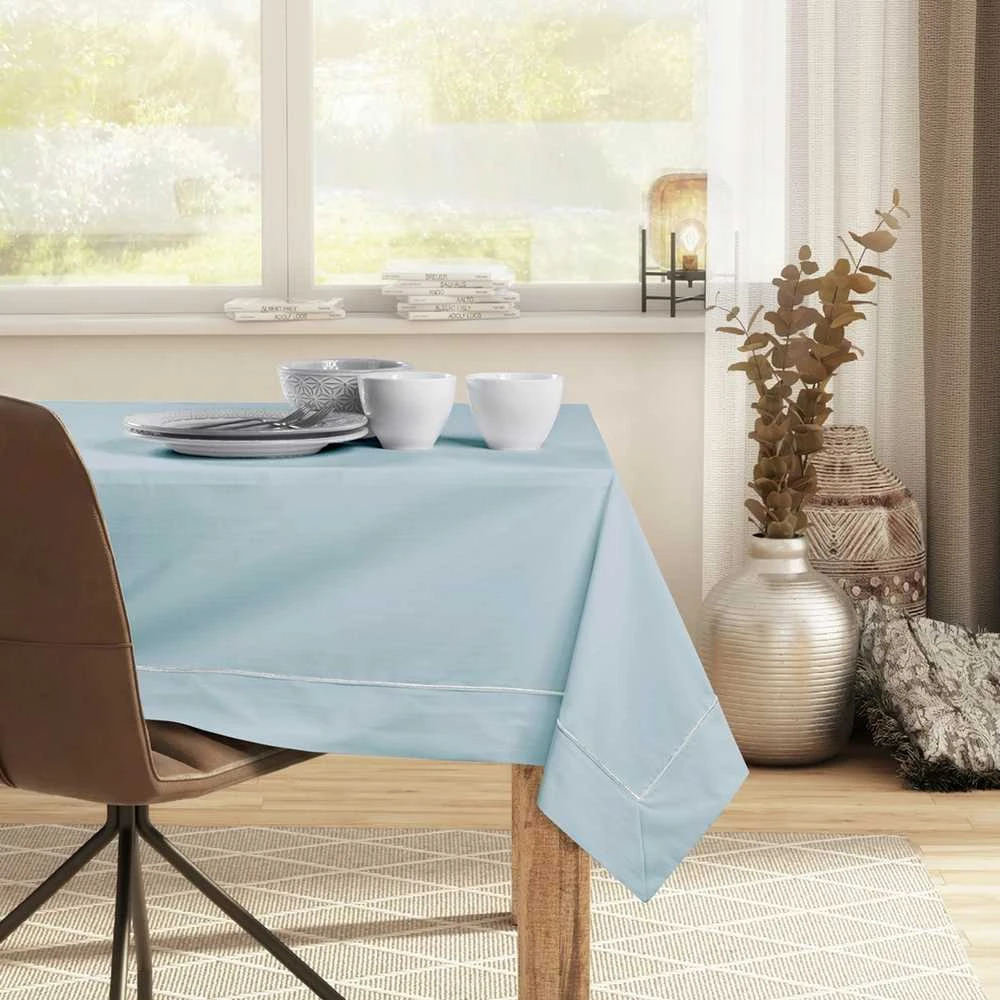 DecoKing Staltiesė 140×300 cm sidabrinės-mėlynos spalvos DK PURE