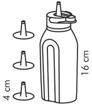 Tescoma Buteliukas Dozująca Presto 250ml, 4 Antgaliai