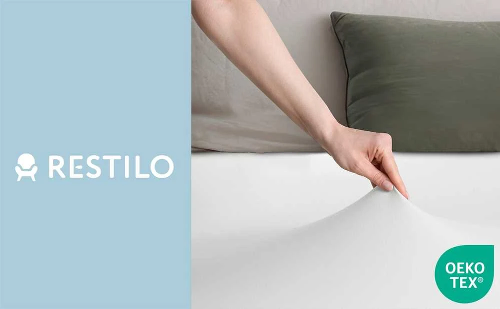 Lakštas GINTARO spalvos baltas stilius klasikinis medžiagos tipas - tekstilės džersis 80-90x200 DecoKing