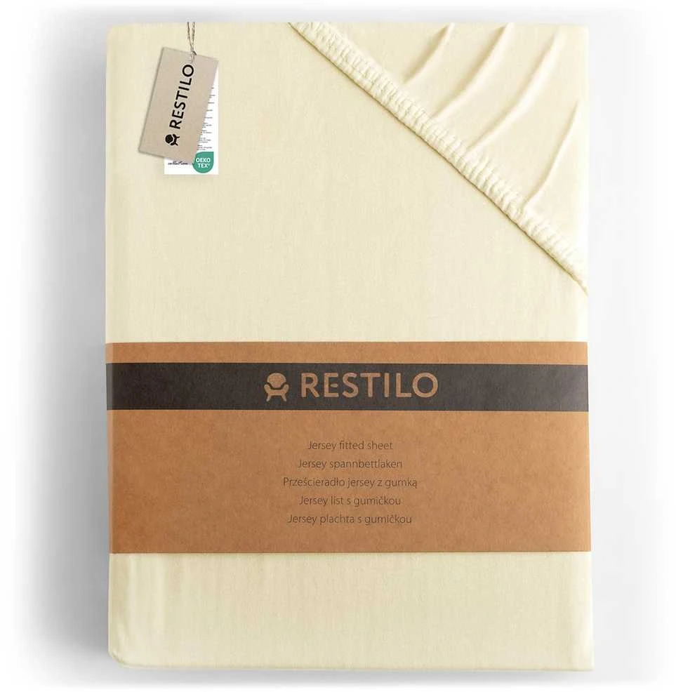 Paklodė DecoKing Amber, kreminė, 120x200 cm, su guma