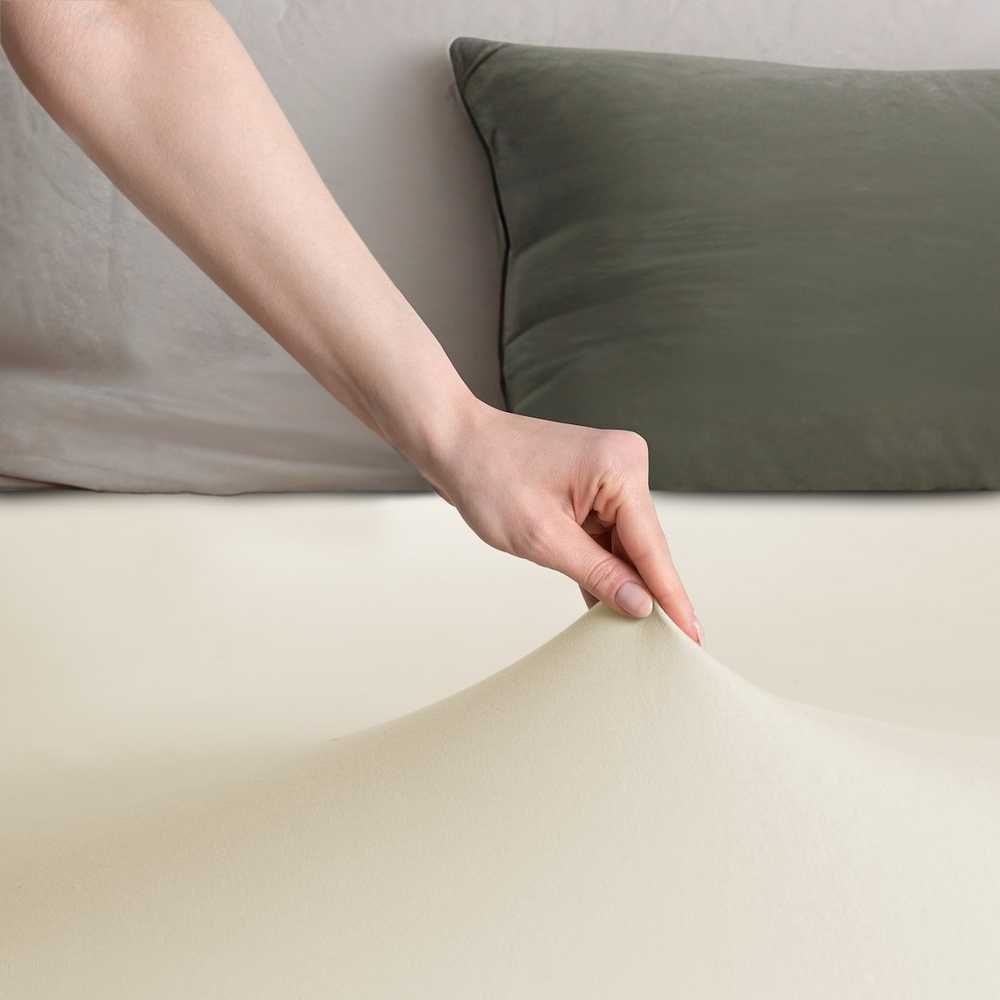 DecoKing Paklodė su guma 220–240 × 220 × 30 cm, gintaro spalvos