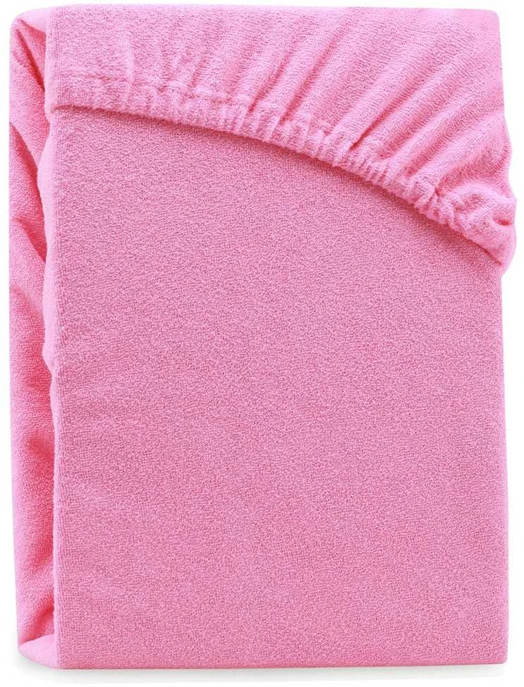Frotinė paklodė su guma rožinės spalvos Amelia Home Ruby