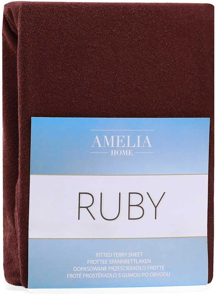 Paklodė su guma rudos spalvos 100–120x200 cm