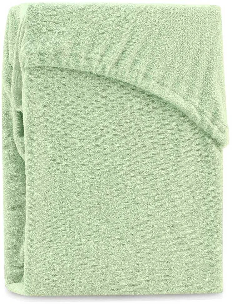 Paklodė su guma lovai 160–180x200 cm šviesiai žalios spalvos