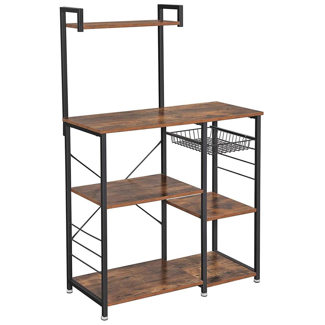 Songmics VIRTUVĖS LENTYNA/RUSTICBROWN+Juodas/90x40x132