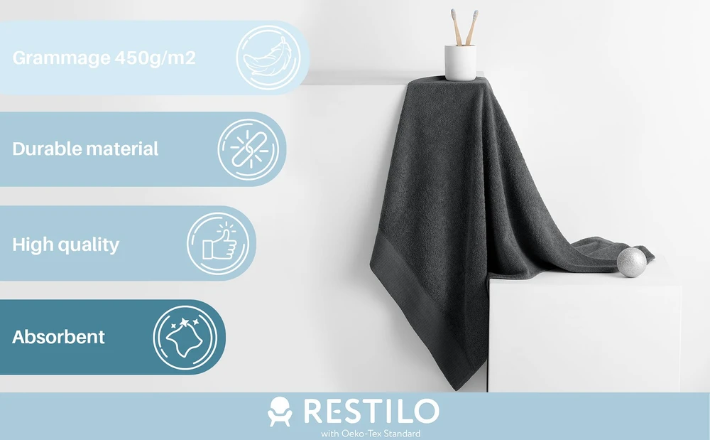 AmeliaHome Rankšluostis 70 × 140 cm AH AMARI CHAR