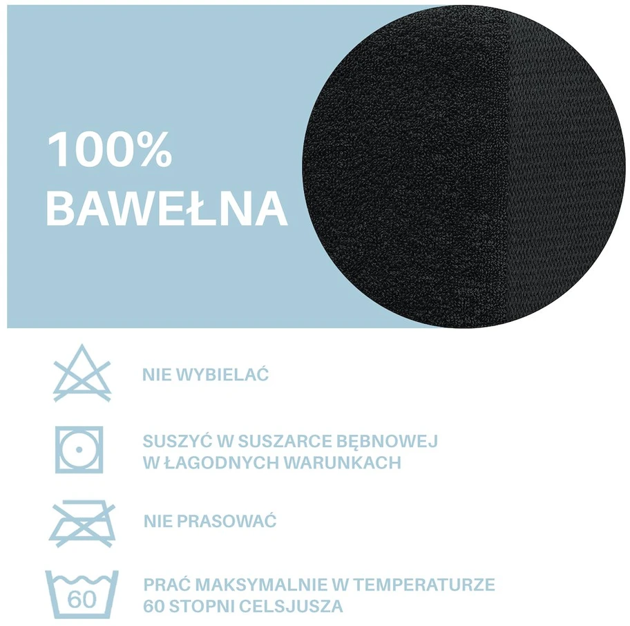 AmeliaHome Rankšluostis 70x140 cm juodas AH AMARI