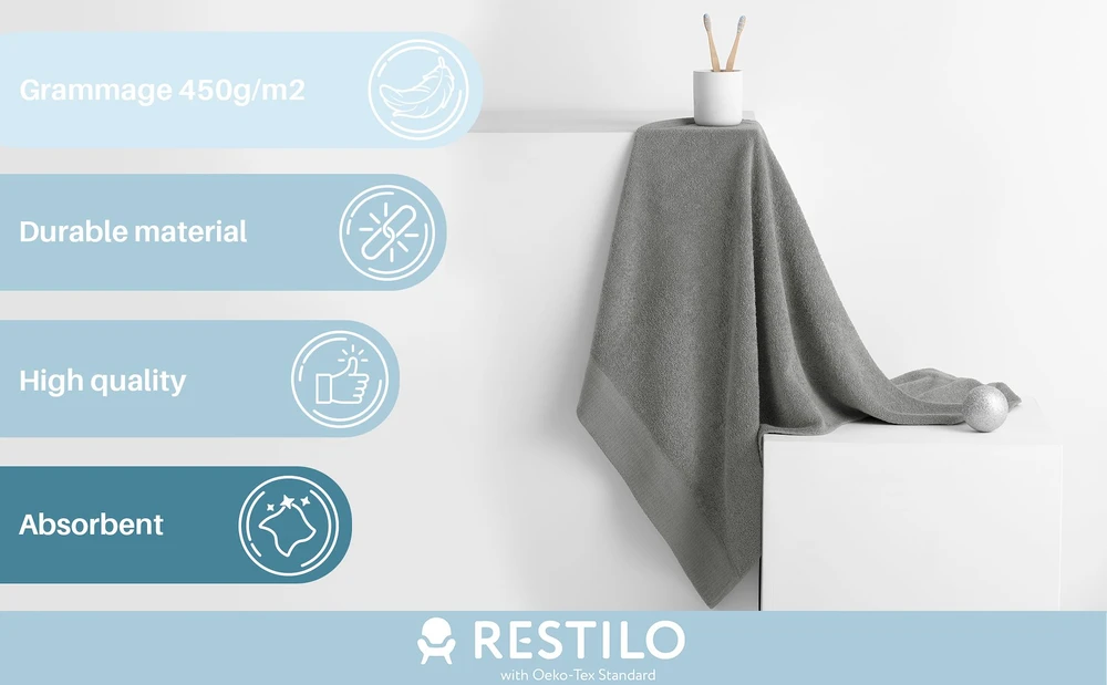 AmeliaHome Rankšluostis 30 × 50 cm AH AMARI SIL