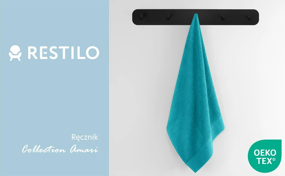 Rankšluostis AmeliaHome Amari 23824, šviesiai mėlynas, 100 cm x 50 cm