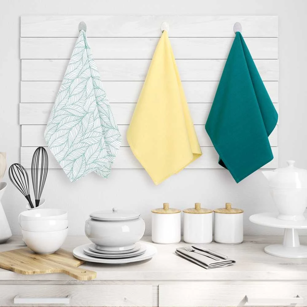 AmeliaHome RINKINYS/AH/LETTY/MIX/GRAIN/TURQS&Geltonas/3PACK/50X70