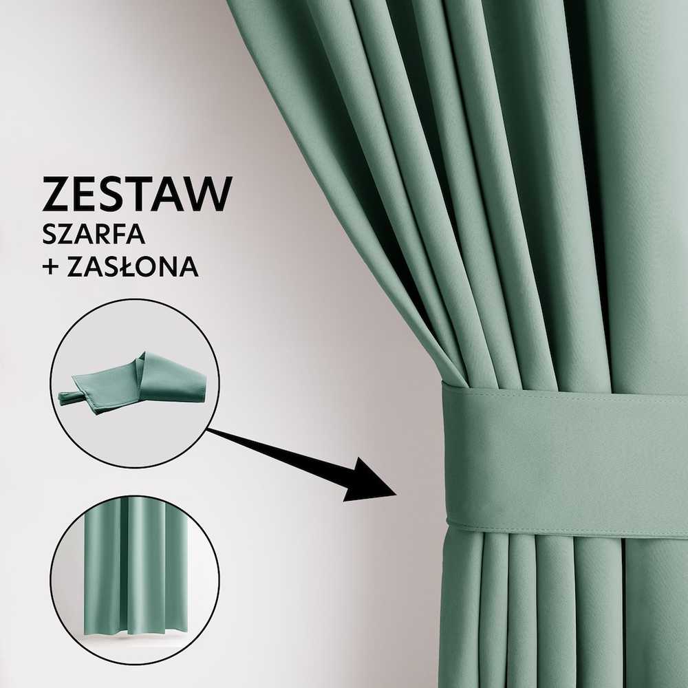Užuolaida šviesai nepraleidžianti su klostėmis mėtų spalvos