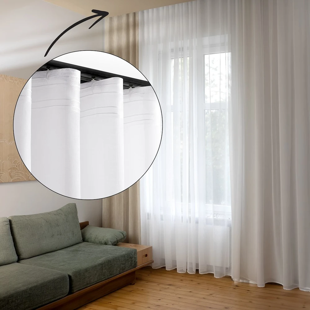 Užuolaida su daugiafunkce juosta Restilo Cloud 600 × 250 cm, balta