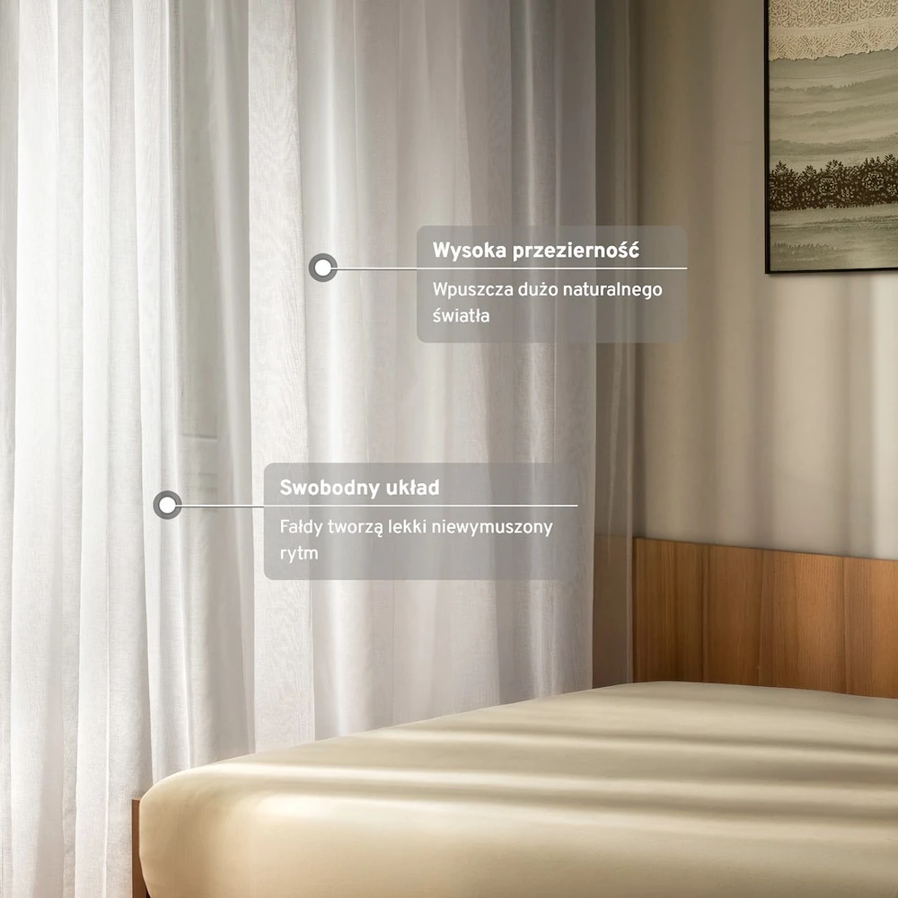 Užuolaida su užuolaidų juosta Restilo Cloud 500 × 260 cm, balta