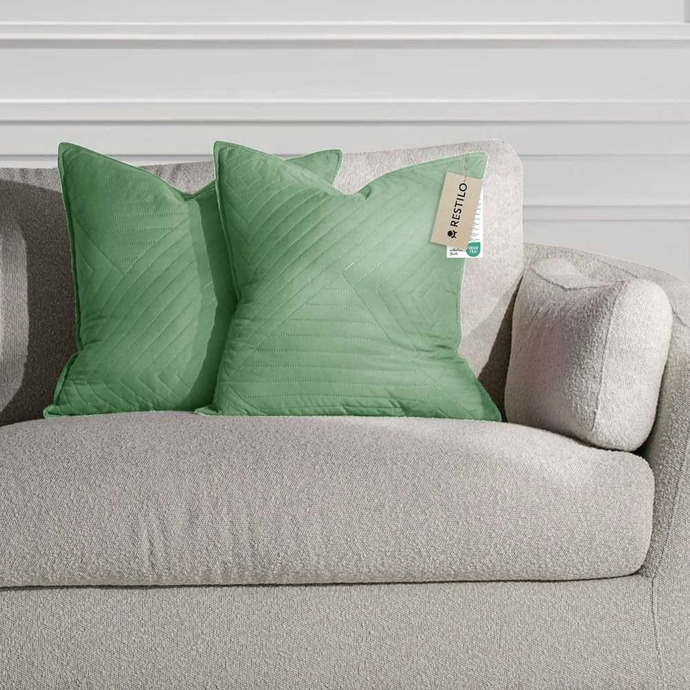 Dekoratyvinis pagalvės užvalkalas 50×70 cm žalios spalvos Restilo