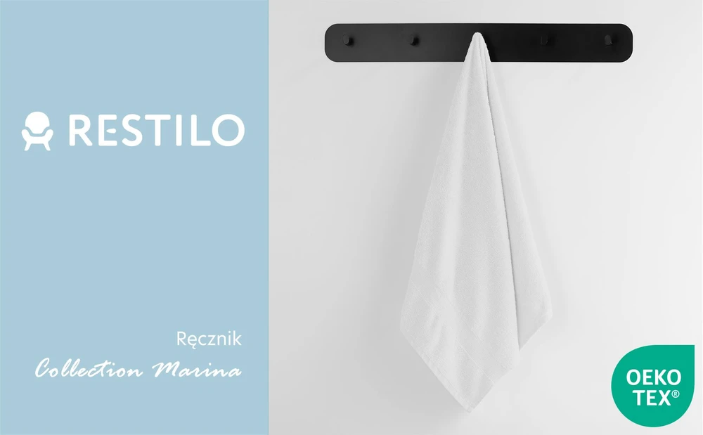 Rankšluostis DecoKing Marina 30x50 cm, spalva: balta