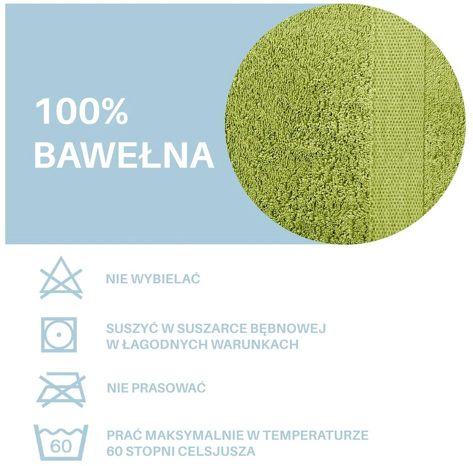 Rankšluostis DecoKing Rankšluosčių komplektas 70 × 140 cm ir 50 × 100 cm, celadono spalvos MARINA