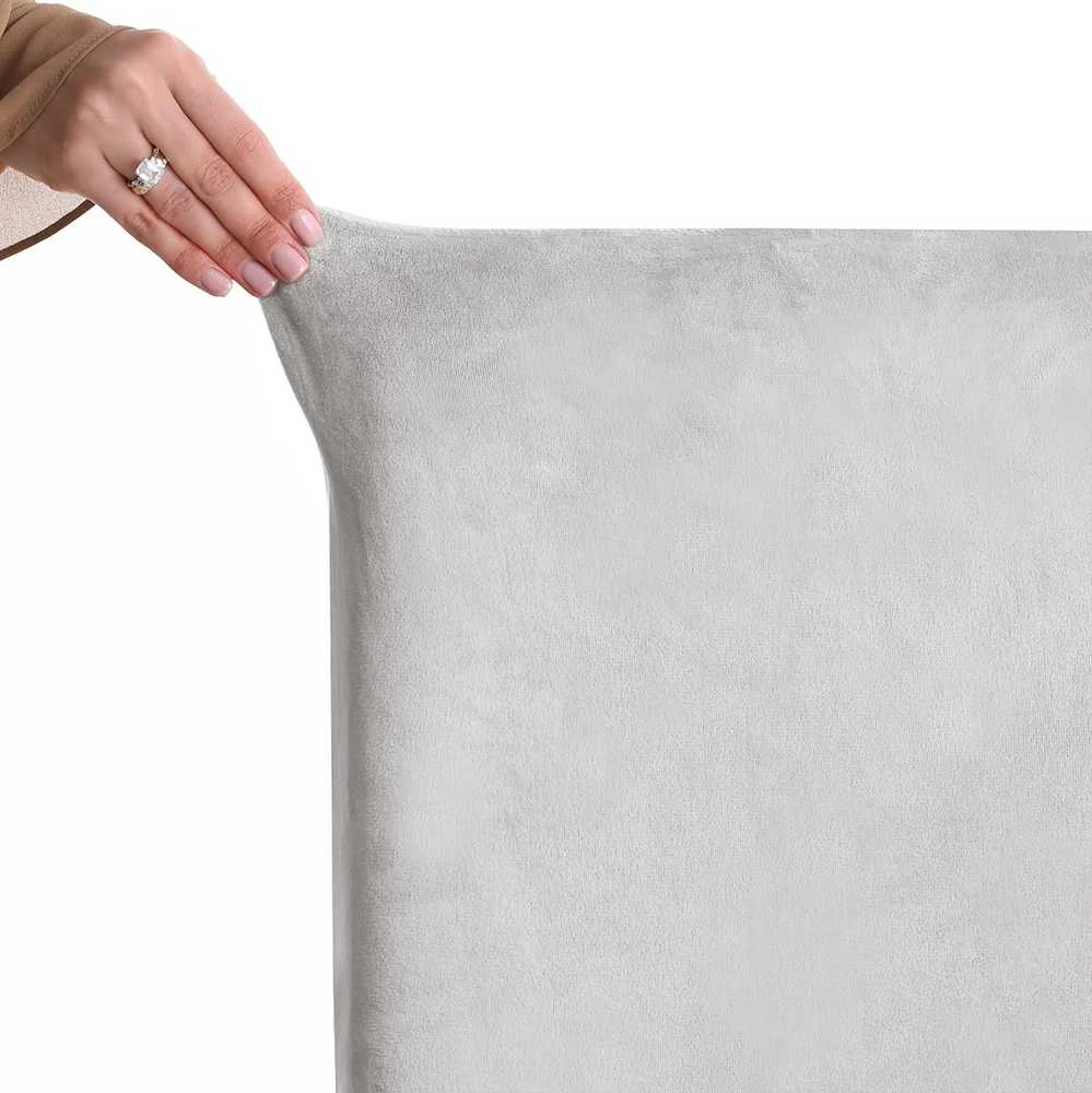 RESTILO SENTO cover, pilkas, plain, classic style, velour material type