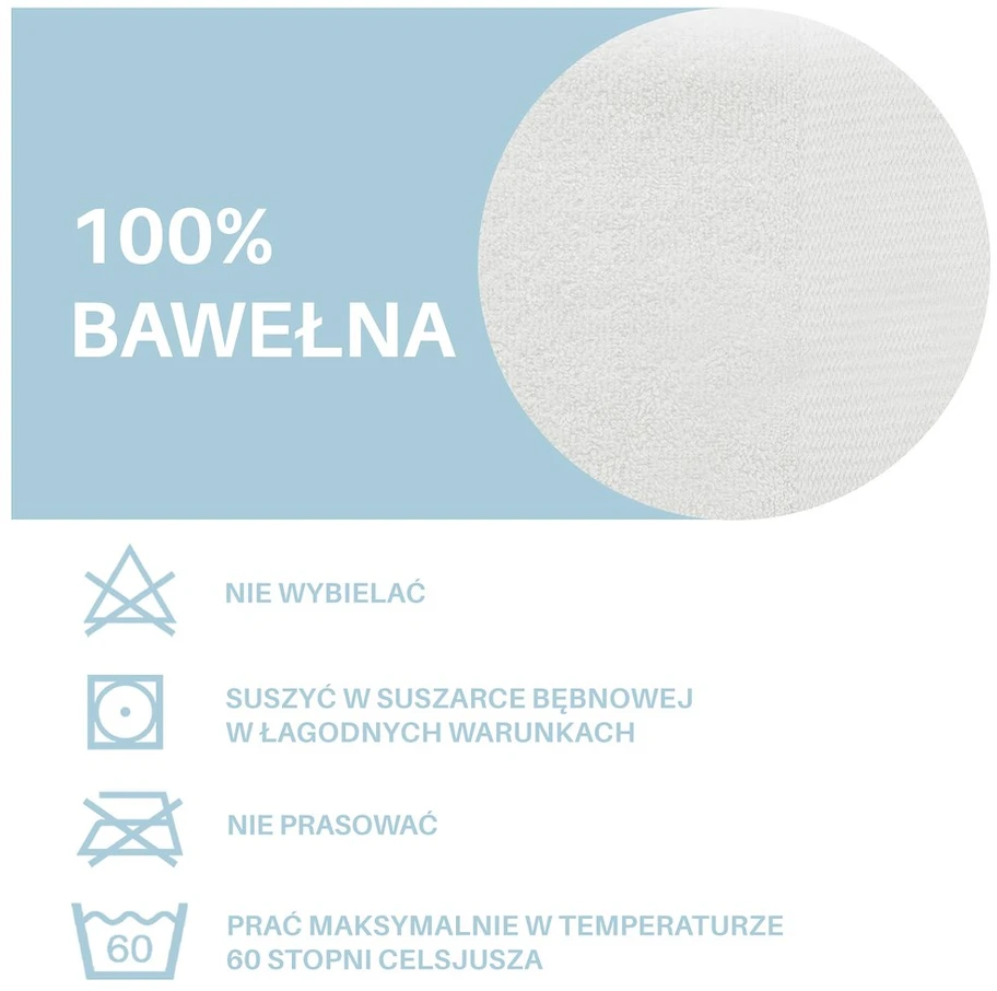 Rankšluostis veidui 30x50 balta