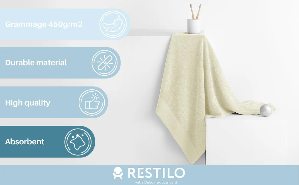 Rankšluostis veidui 30x50 smėlio spalvos