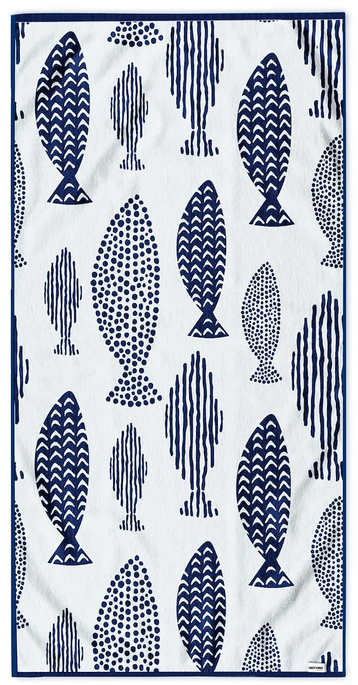 Paplūdimio rankšluostis 90 × 180 cm FISH