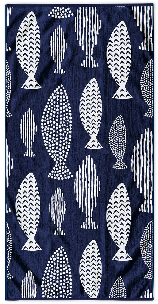 Paplūdimio rankšluostis 90 × 180 cm FISH