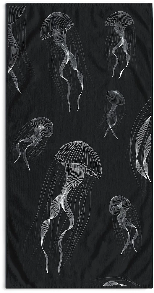 Paplūdimio rankšluostis 90 × 180 cm JELLYFISH