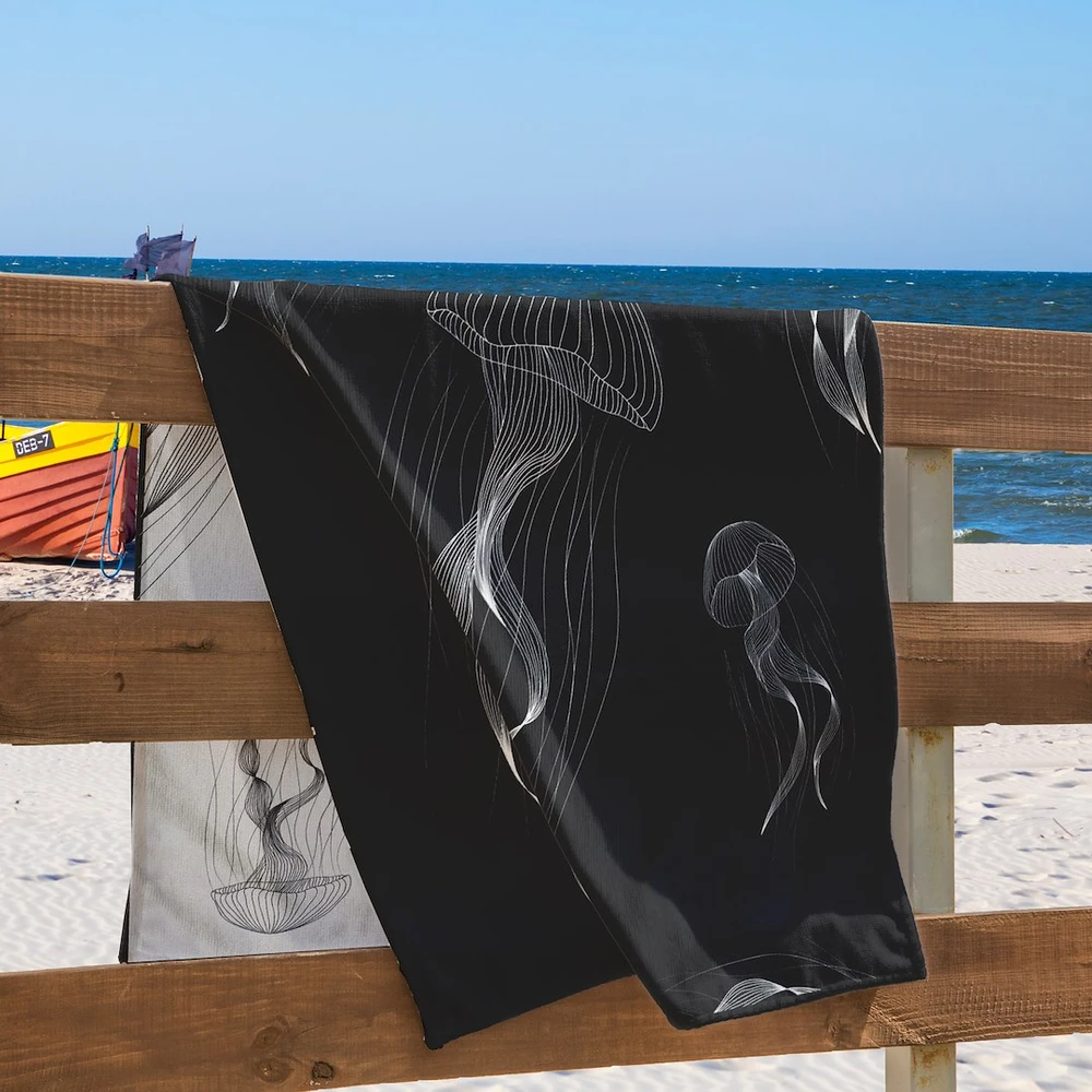 Paplūdimio rankšluostis 90 × 180 cm JELLYFISH