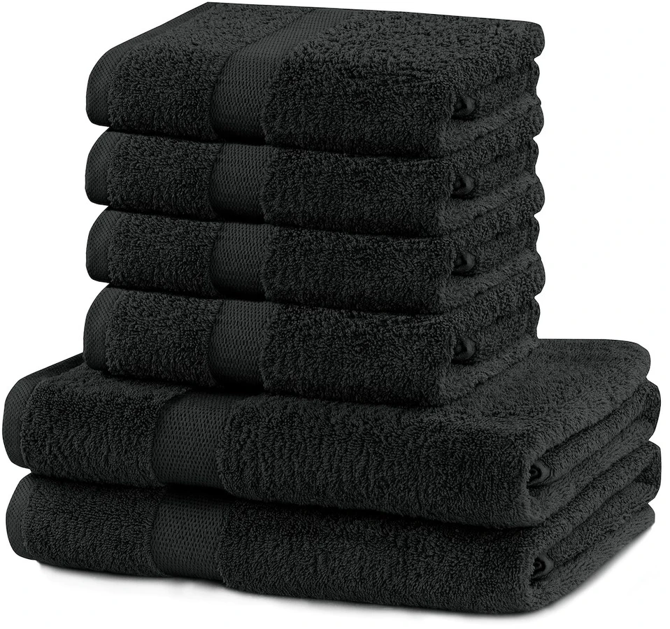 Rankšluostis Rankšluosčių rinkinys 2 vnt. 70x140 ir 4 vnt. 50x100 juodi