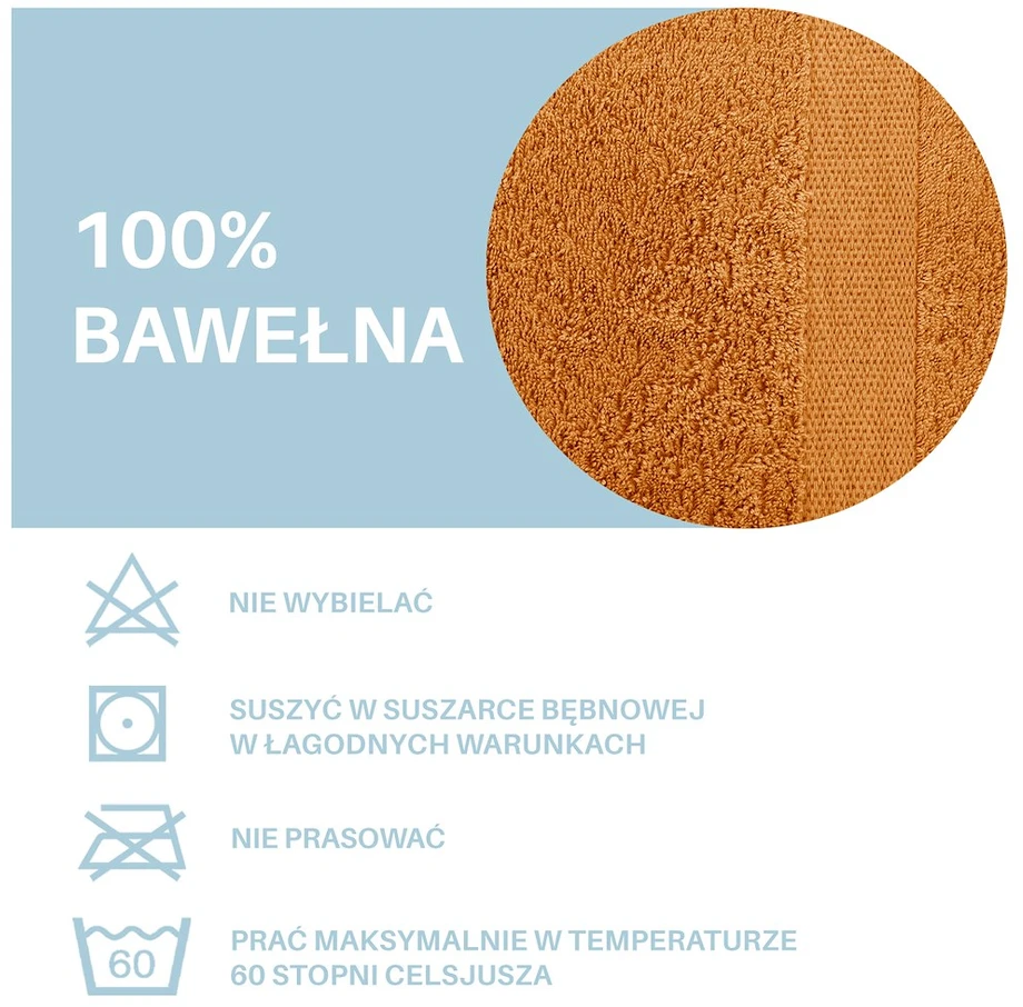 Rankšluostis Rankšluosčių rinkinys 2 vnt. 70x140 cm ir 4 vnt. 50x100 cm oranžiniai