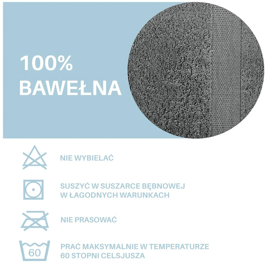 Rankšluostis Rankšluosčių rinkinys 2 vnt. 70x140 ir 4 vnt. 50x100 pilkos spalvos