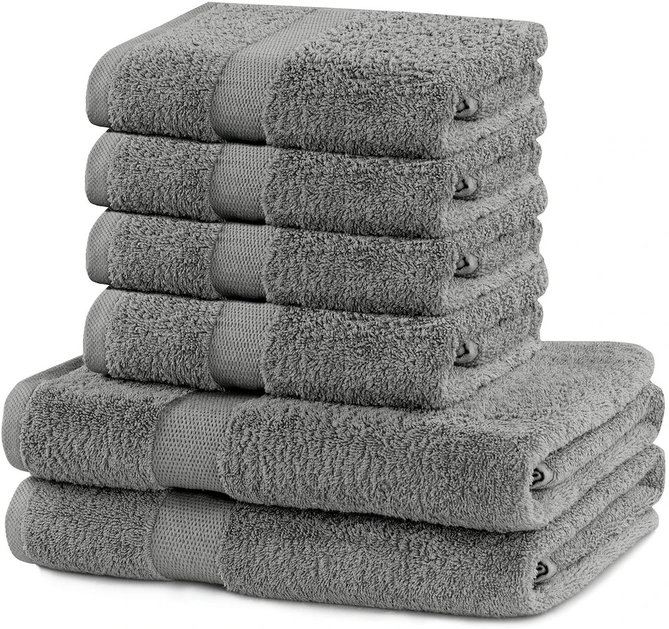 Rankšluostis Rankšluosčių rinkinys 2 vnt. 70x140 ir 4 vnt. 50x100 pilkos spalvos