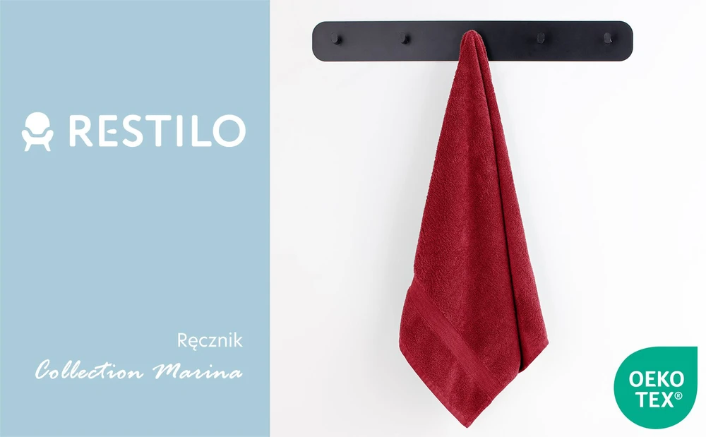 Rankšluostis 50x100 cm bordo spalvos