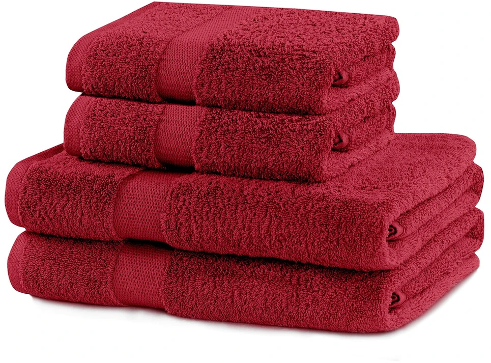 Rankšluostis Rankšluosčių rinkinys 2 vnt. 70x140 ir 2 vnt. 50x100 bordo spalvos