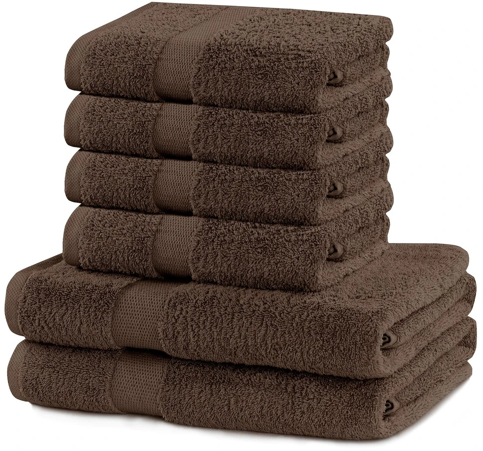 Rankšluostis Rankšluosčių rinkinys 2 vnt. 70x140 ir 4 vnt. 50x100 rudos spalvos