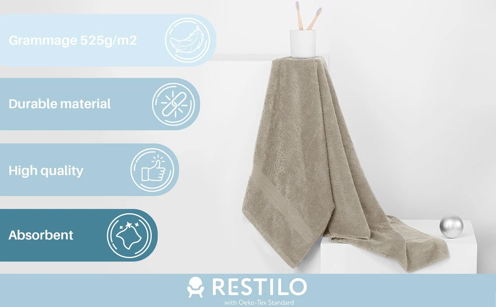Rankšluostis veidui 30x50 smėlio spalvos