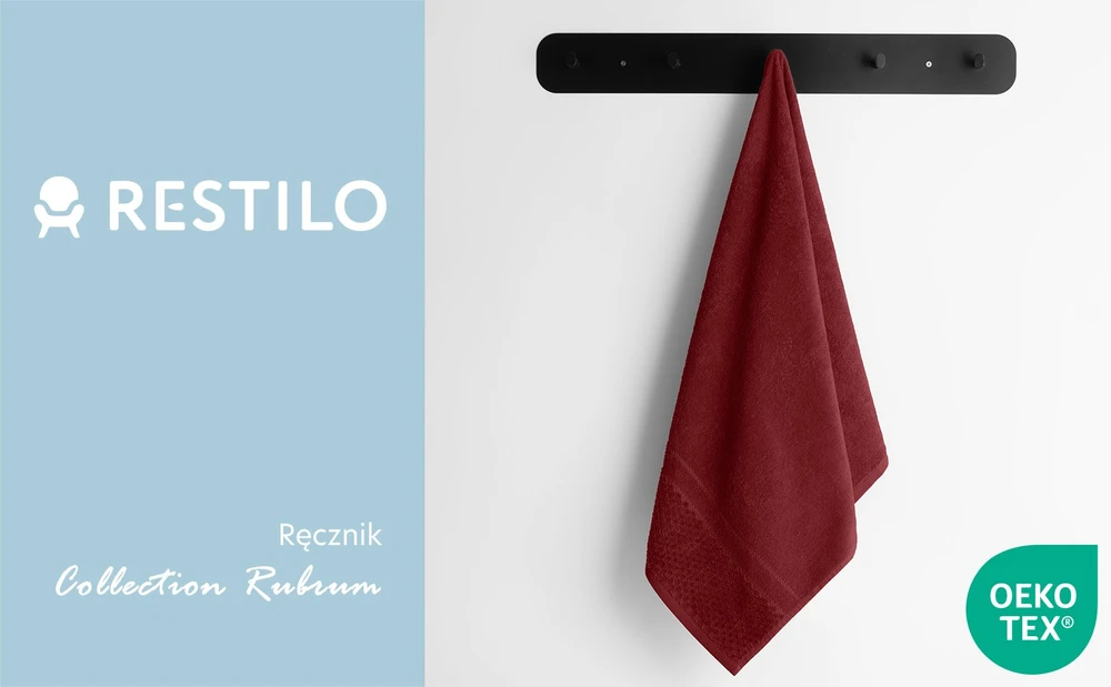 Rankšluostis 50 × 90 cm, tamsiai raudonos spalvos AH RUBRUM