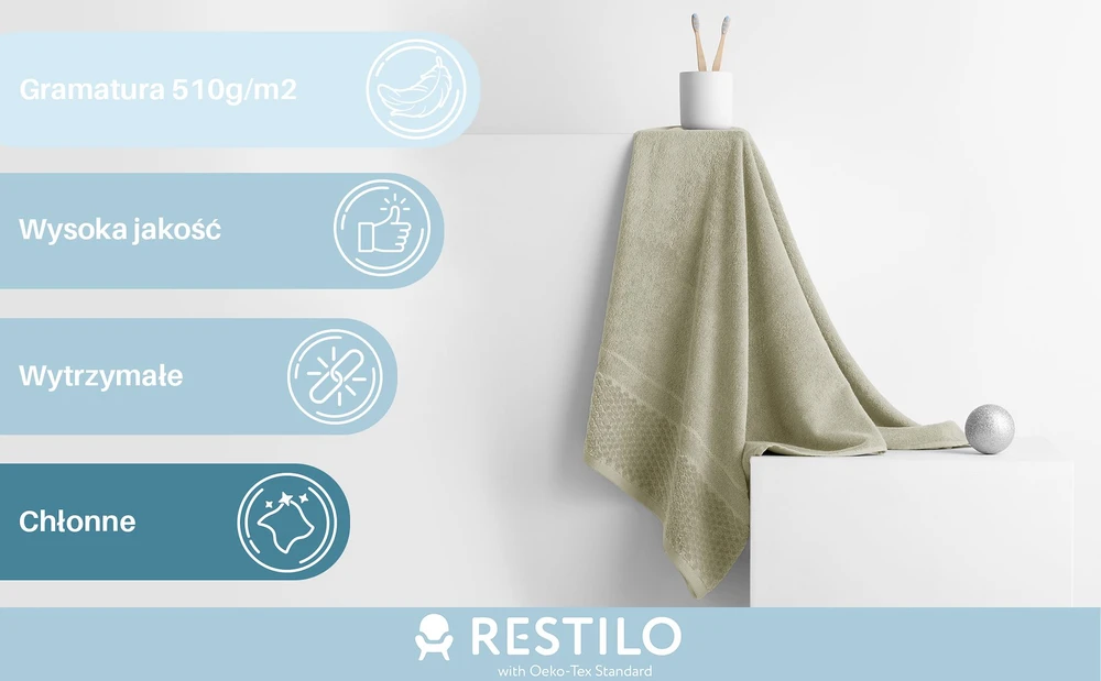AmeliaHome Rankšluostis AH RUBRUM BEIGE 70x130 cm