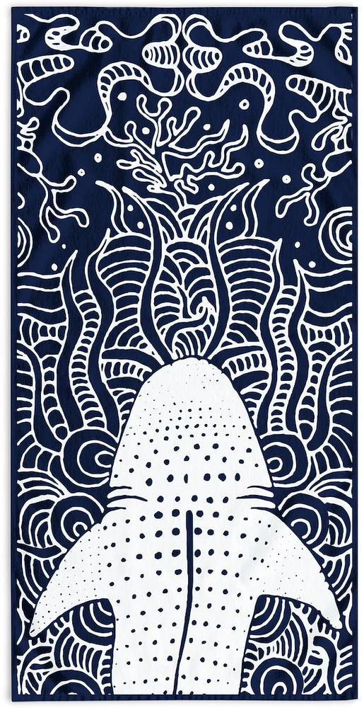 DecoKing Paplūdimio rankšluostis 90 × 180 cm SHARK