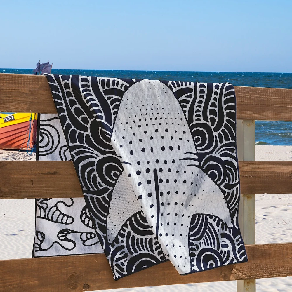 DecoKing Paplūdimio rankšluostis 90 × 180 cm SHARK