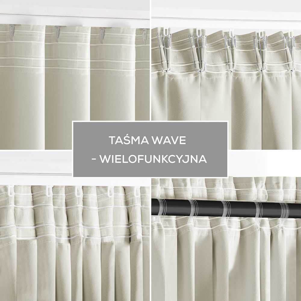 Užuolaida AH BLACKOUT PLEAT CREAM 140X175 1PC