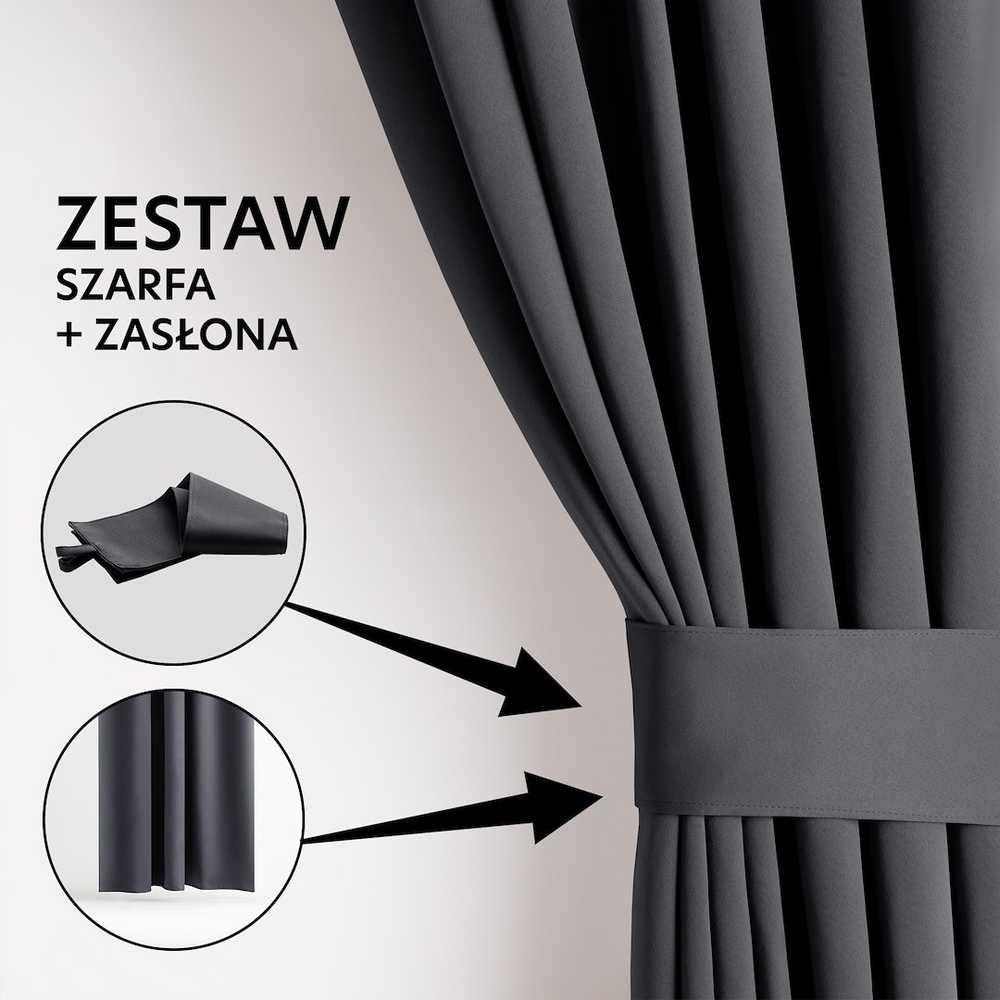 Užuolaida AH BLACKOUT PLEAT CHARCOAL 140X175 1PC