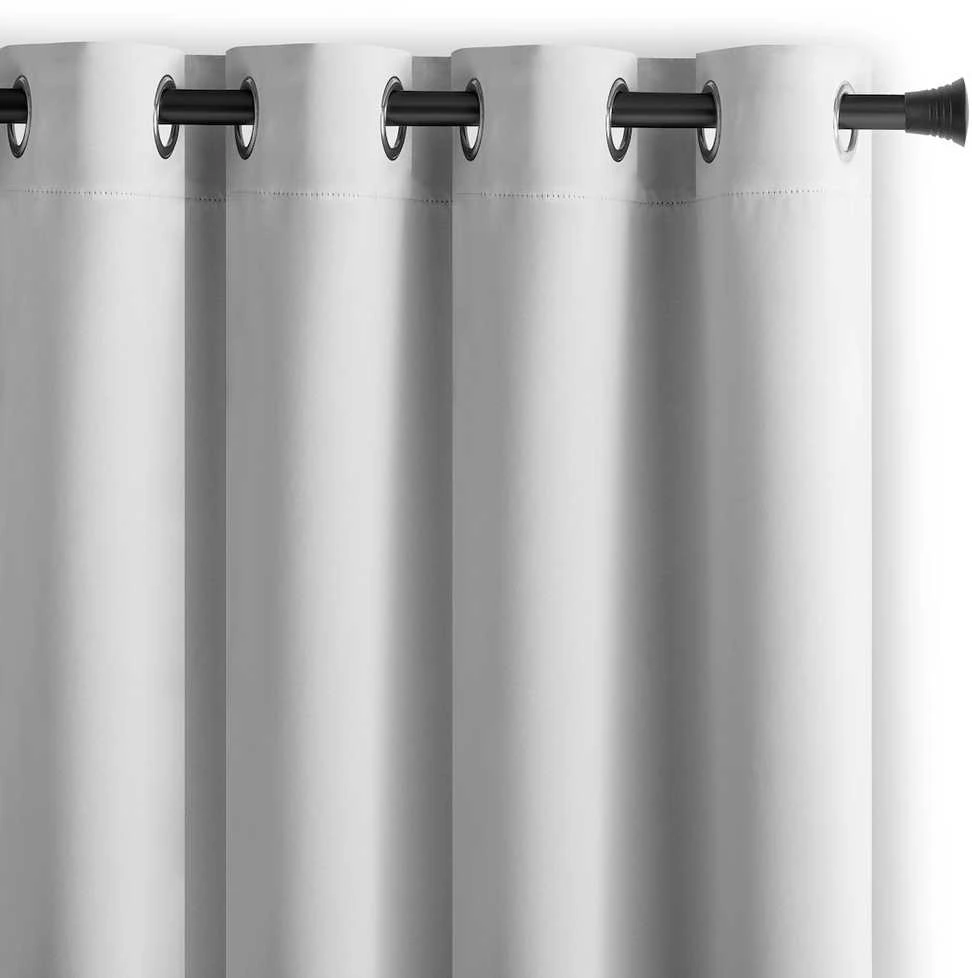 Naktinė užuolaida su žiedais AmeliaHome BLACKOUT 140X245 cm, 1 vnt., spalva: balta