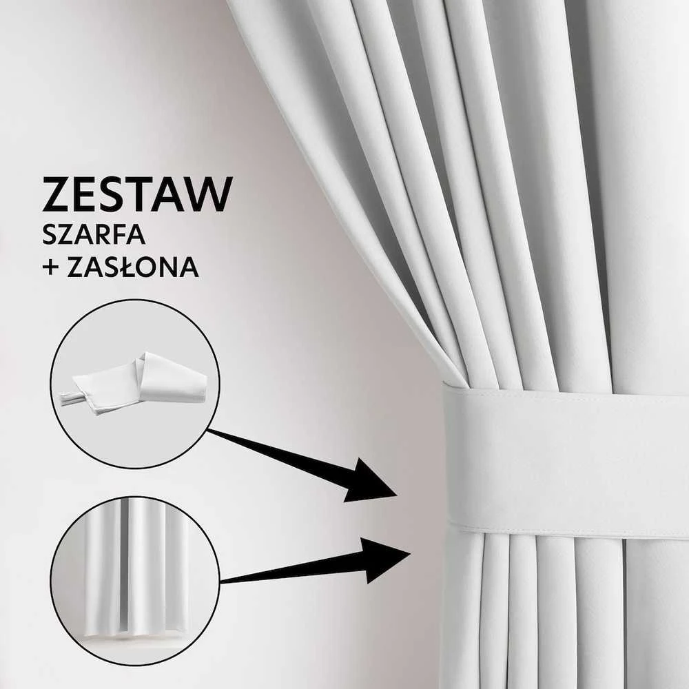 Užuolaida AH BLACKOUT PLEAT Baltas 140X175 1PC