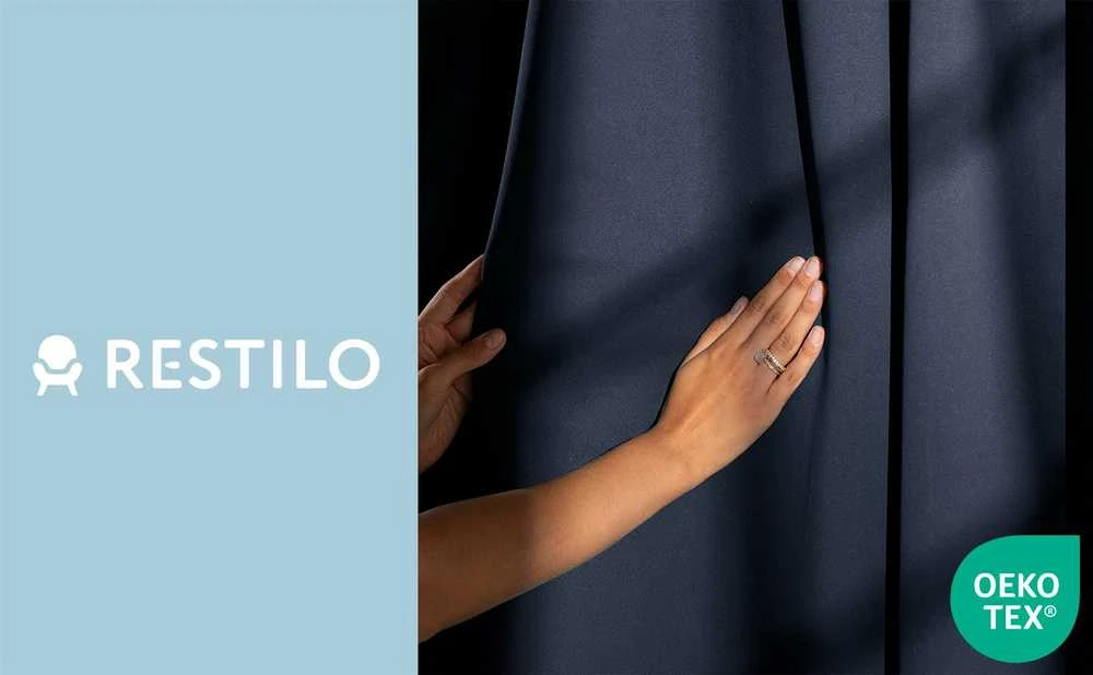 Curtain BLACKOUT color indigo style classic tape blackout 140x270 AmeliaHome