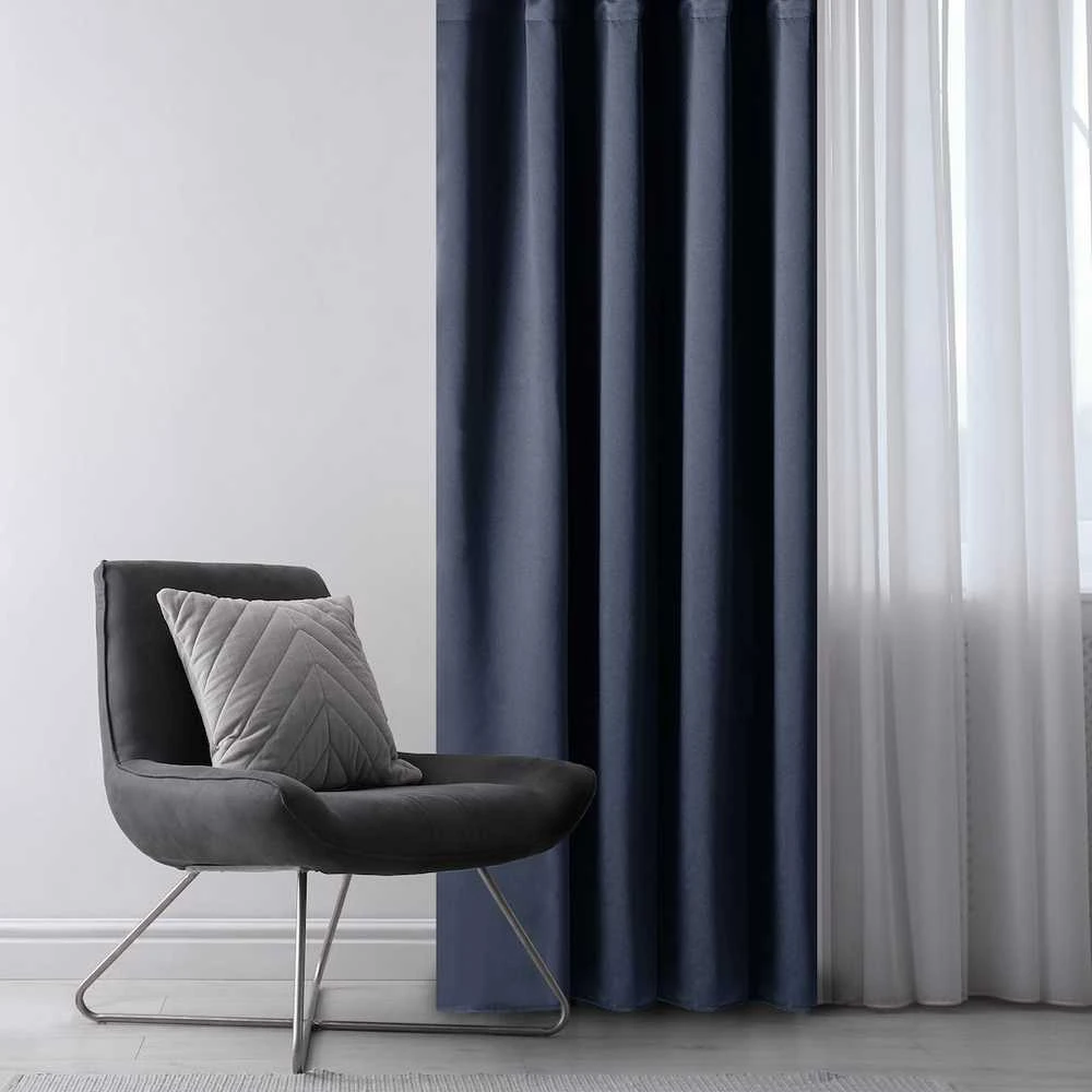 Curtain BLACKOUT color indigo style classic tape blackout 140x270 AmeliaHome