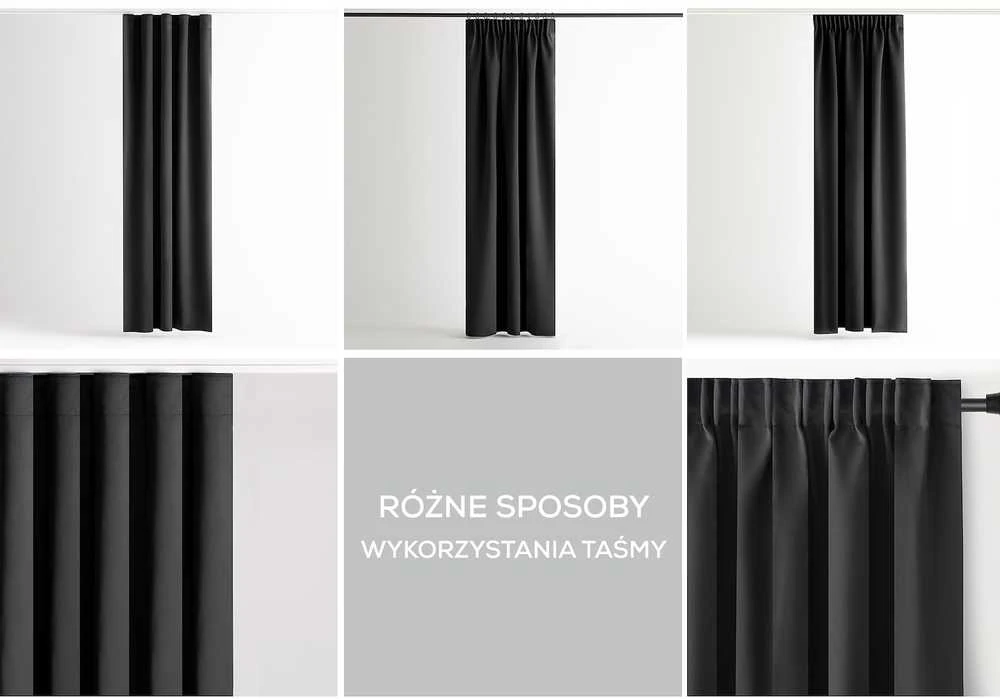 Užuolaida užtamsinanti 140×270 cm juoda CURT