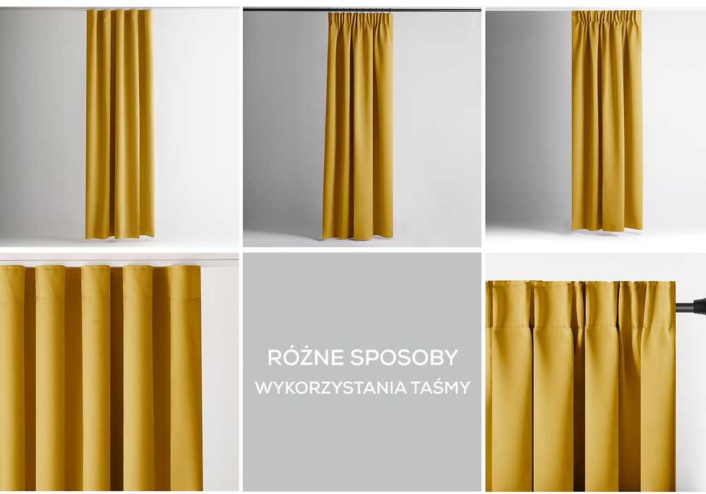 Aksominė užuolaida su kilpomis AmeliaHome 140 × 230 cm, garstyčių