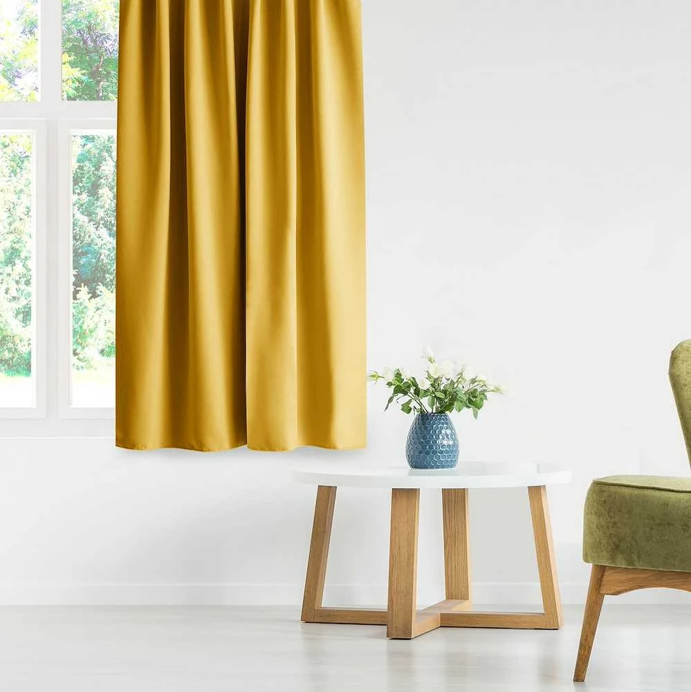 Užuolaida AH BLACKOUT PLEAT MUSTARD 140X175 1PC